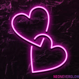 " Herz Together" LED Neonschild - NEONEVERGLOW