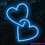 " Herz Together" LED Neonschild - NEONEVERGLOW