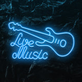 " Live Music" LED Neonschild - NEONEVERGLOW