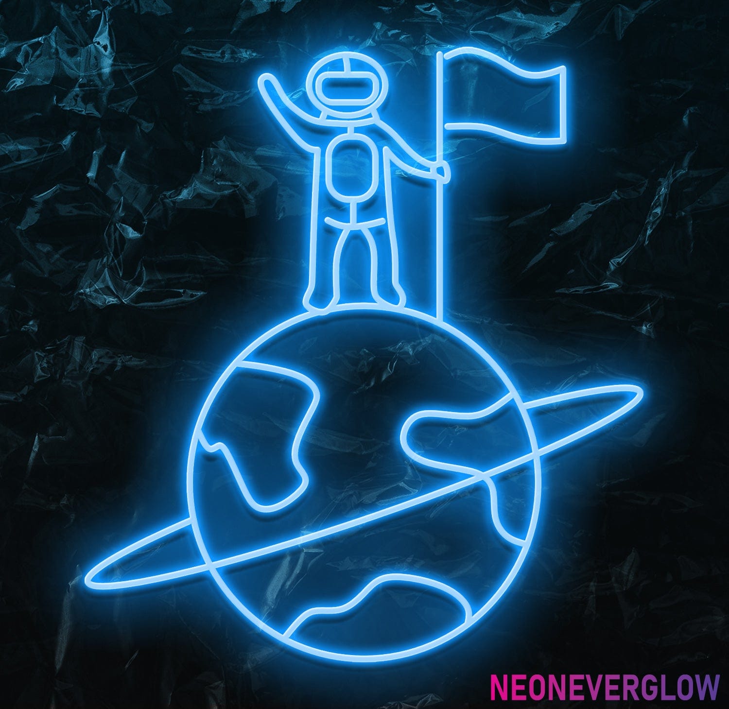 " Welt Ziel" LED Neonschild - NEONEVERGLOW