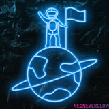 " Welt Ziel" LED Neonschild - NEONEVERGLOW