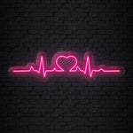 "Herz Puls" LED Neonschild Sign - NEONEVERGLOW