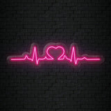 "Herz Puls" LED Neonschild Sign - NEONEVERGLOW