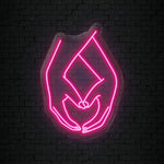 "Hände Liebe "LED  Neonschild Sign - NEONEVERGLOW