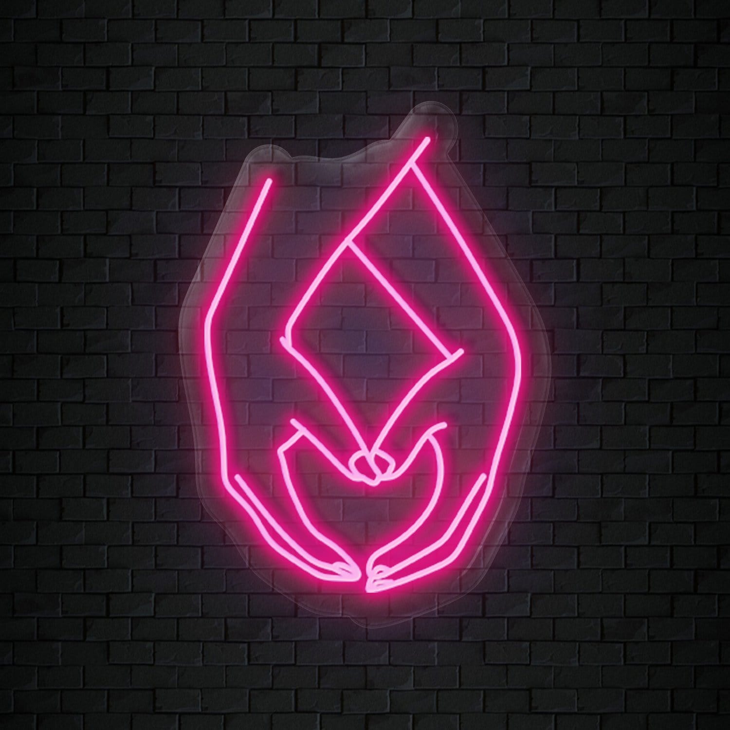 "Hände Liebe "LED  Neonschild Sign - NEONEVERGLOW
