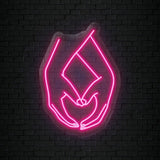 "Hände Liebe "LED  Neonschild Sign - NEONEVERGLOW