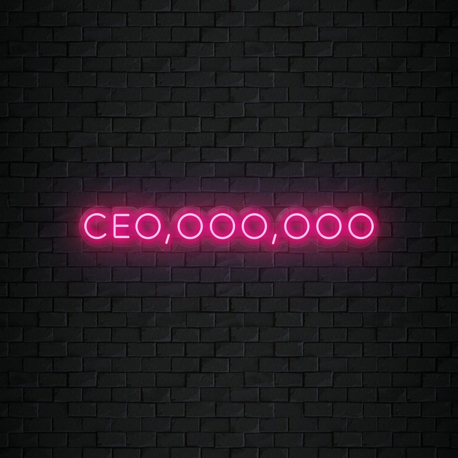 " Ceo,ooo,ooo" LED Neon Sign Schriftzug - NEONEVERGLOW