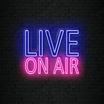 "Live On Air" LED Neonschild Schriftzug Sign - NEONEVERGLOW