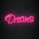 "Dreams" LED Neon Sign Schriftzug - NEONEVERGLOW