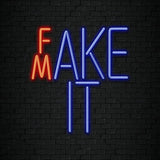 " Fake " LED Neonschild Sign Schriftzug - NEONEVERGLOW