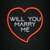" Will You Marry Me " LED Neonschild Schriftzug - NEONEVERGLOW