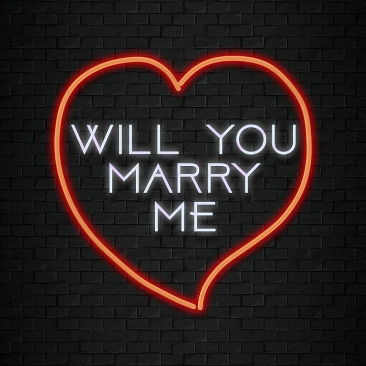 " Will You Marry Me " LED Neonschild Schriftzug - NEONEVERGLOW