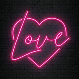 "Heart Love Herz" LED Neonschild Sign Schriftzug - NEONEVERGLOW