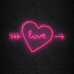 "Herz Heart Love" LED Neonschild Sign Schriftzug - NEONEVERGLOW