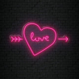 "Herz Heart Love" LED Neonschild Sign Schriftzug - NEONEVERGLOW