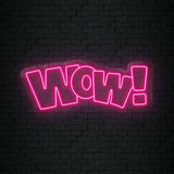 "WOW" LED Neonschild Sign Schriftzug - NEONEVERGLOW