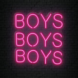 "Boys Boys Boys" LED Neon Sign Schriftzug - NEONEVERGLOW