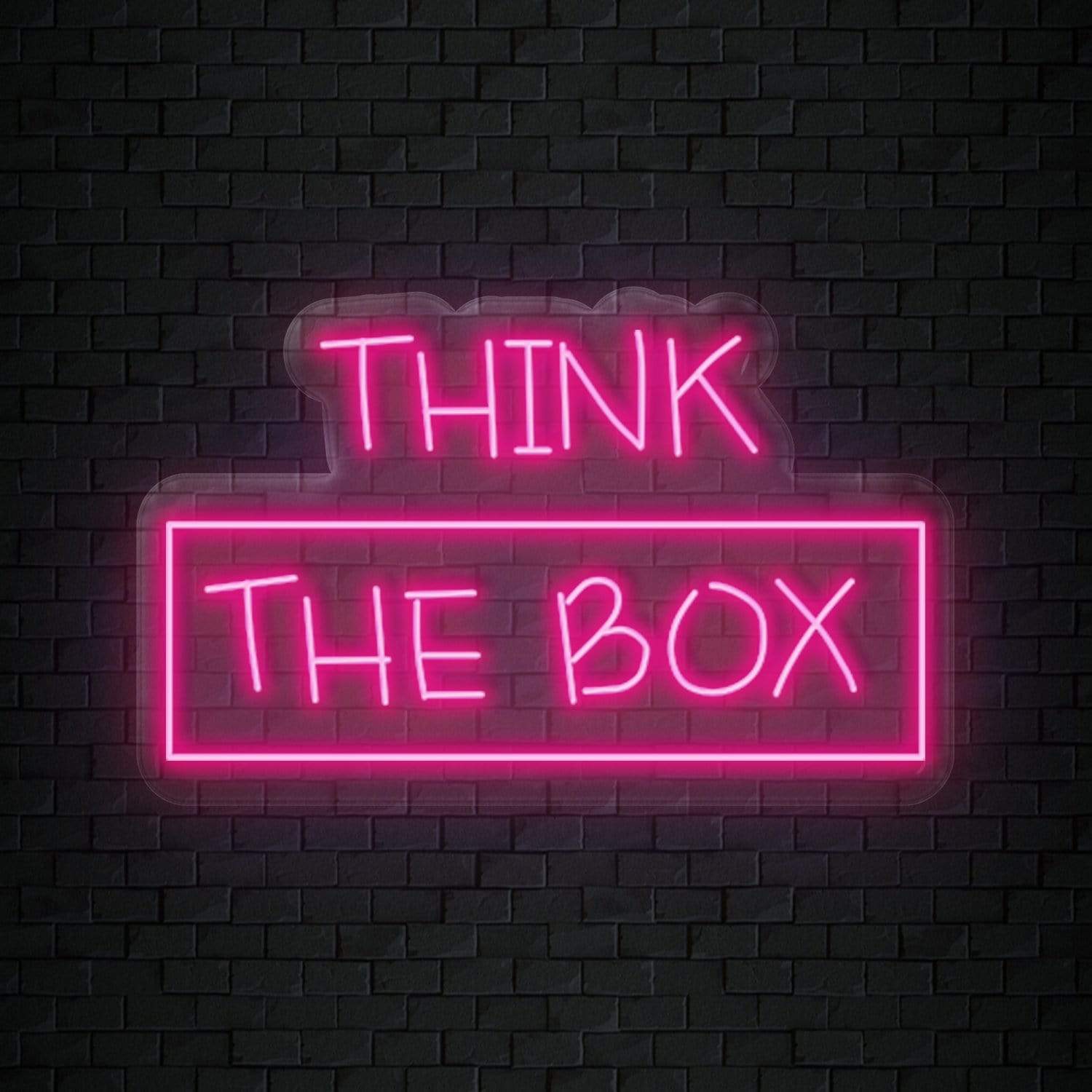 "Think The Box" LED Neonschild Sign - NEONEVERGLOW