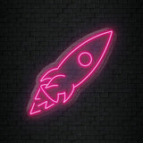"Rakete" LED Neonschild Sign - NEONEVERGLOW