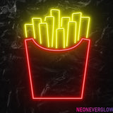 " Pommes Frites Food" LED Neonschild - NEONEVERGLOW