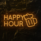 " Happy Hour" LED Neonschild - NEONEVERGLOW