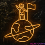 " Welt Ziel" LED Neonschild - NEONEVERGLOW