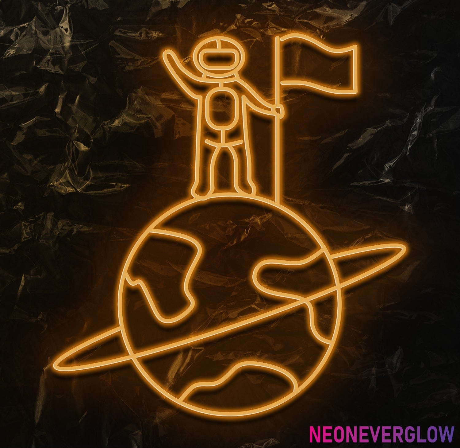 " Welt Ziel" LED Neonschild - NEONEVERGLOW