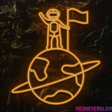 " Welt Ziel" LED Neonschild - NEONEVERGLOW