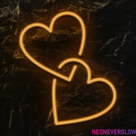 " Herz Together" LED Neonschild - NEONEVERGLOW