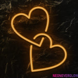 " Herz Together" LED Neonschild - NEONEVERGLOW