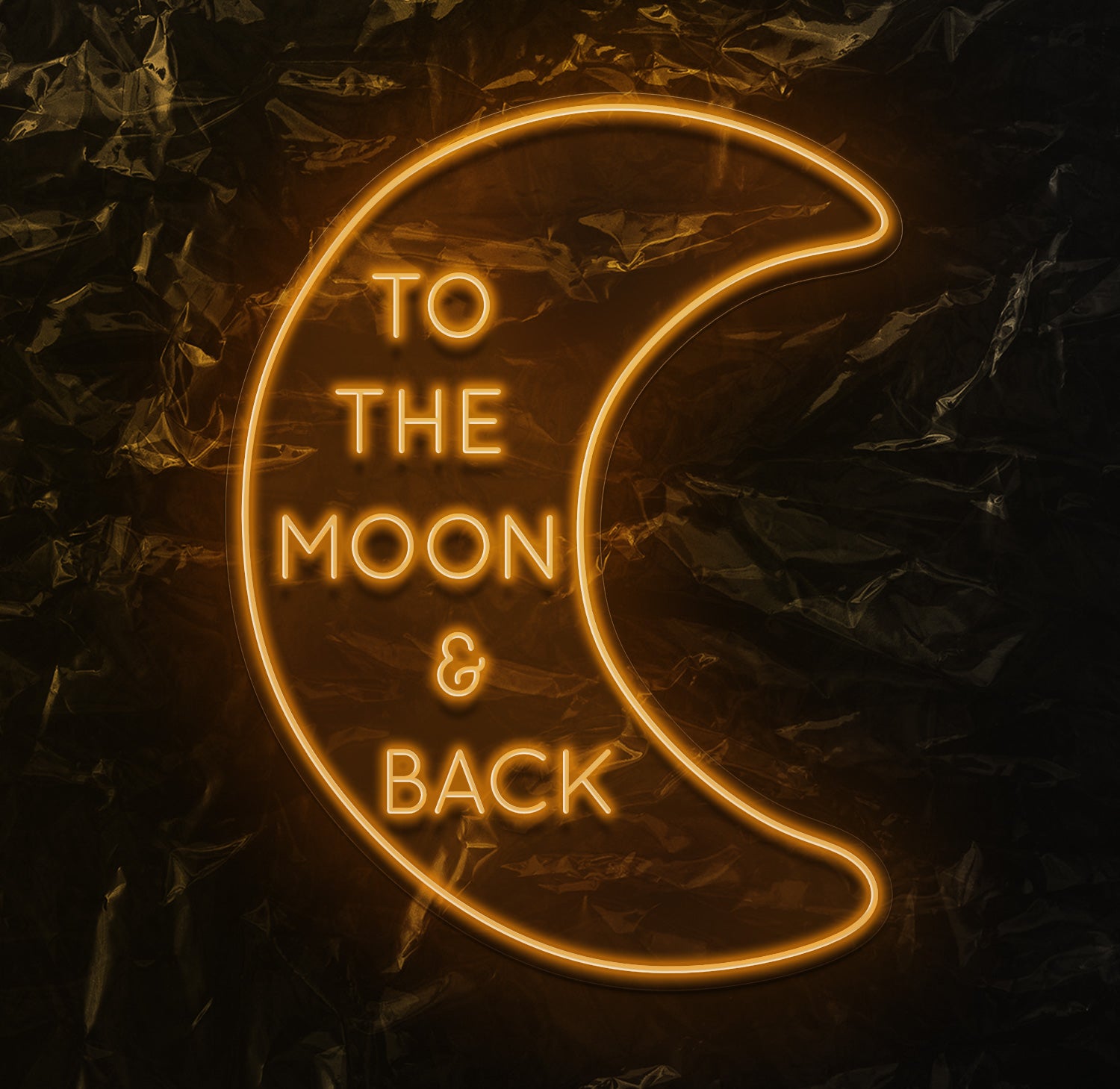 " To The Moon & Back" LED Neonschild - NEONEVERGLOW