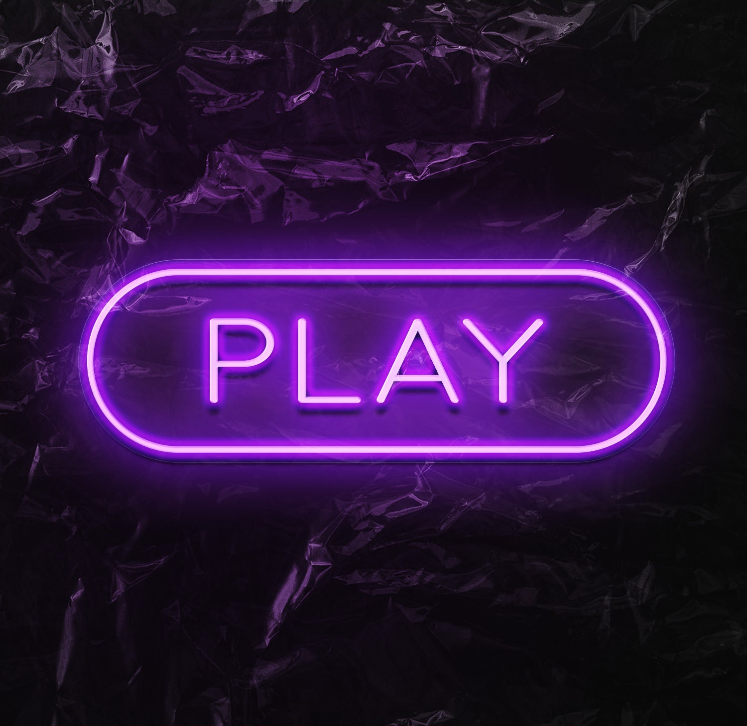 " Play" LED Neonschild - NEONEVERGLOW