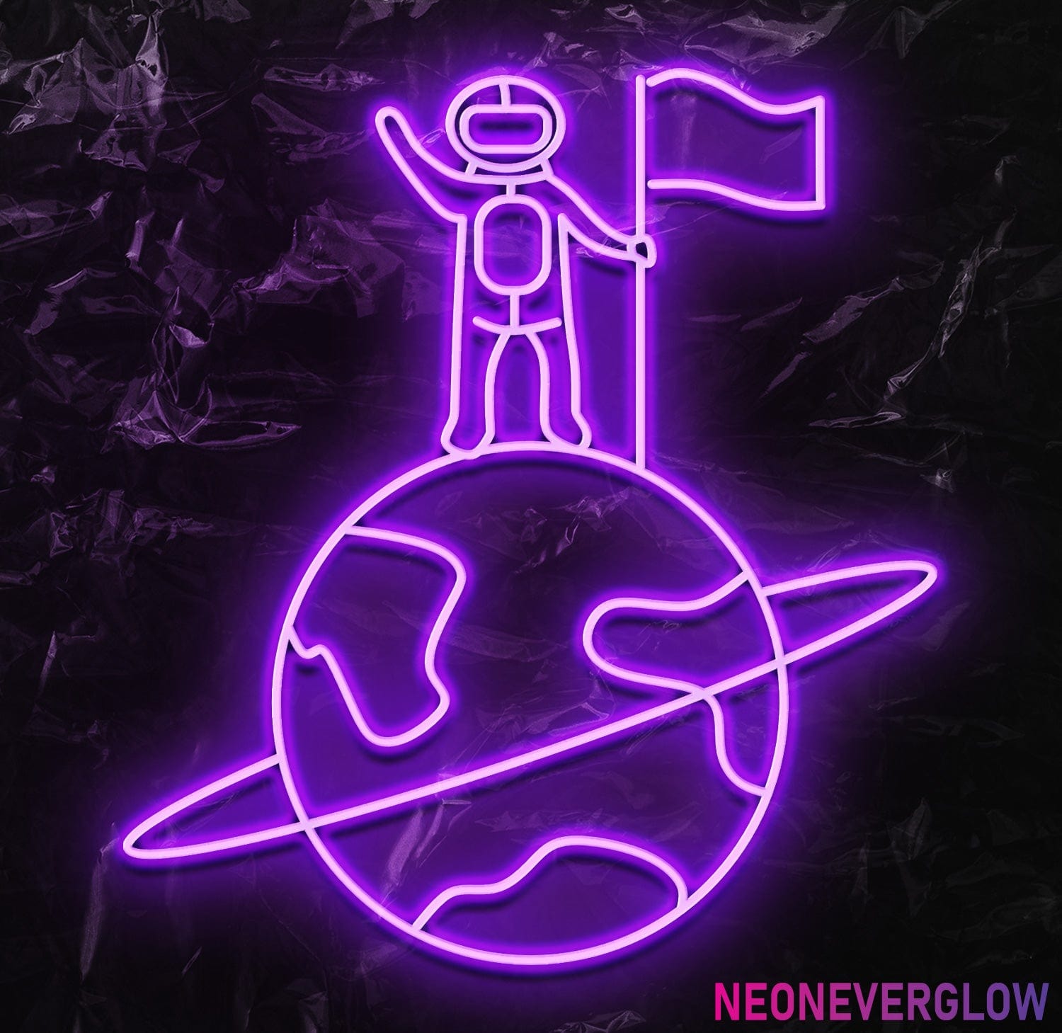 " Welt Ziel" LED Neonschild - NEONEVERGLOW