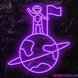 " Welt Ziel" LED Neonschild - NEONEVERGLOW