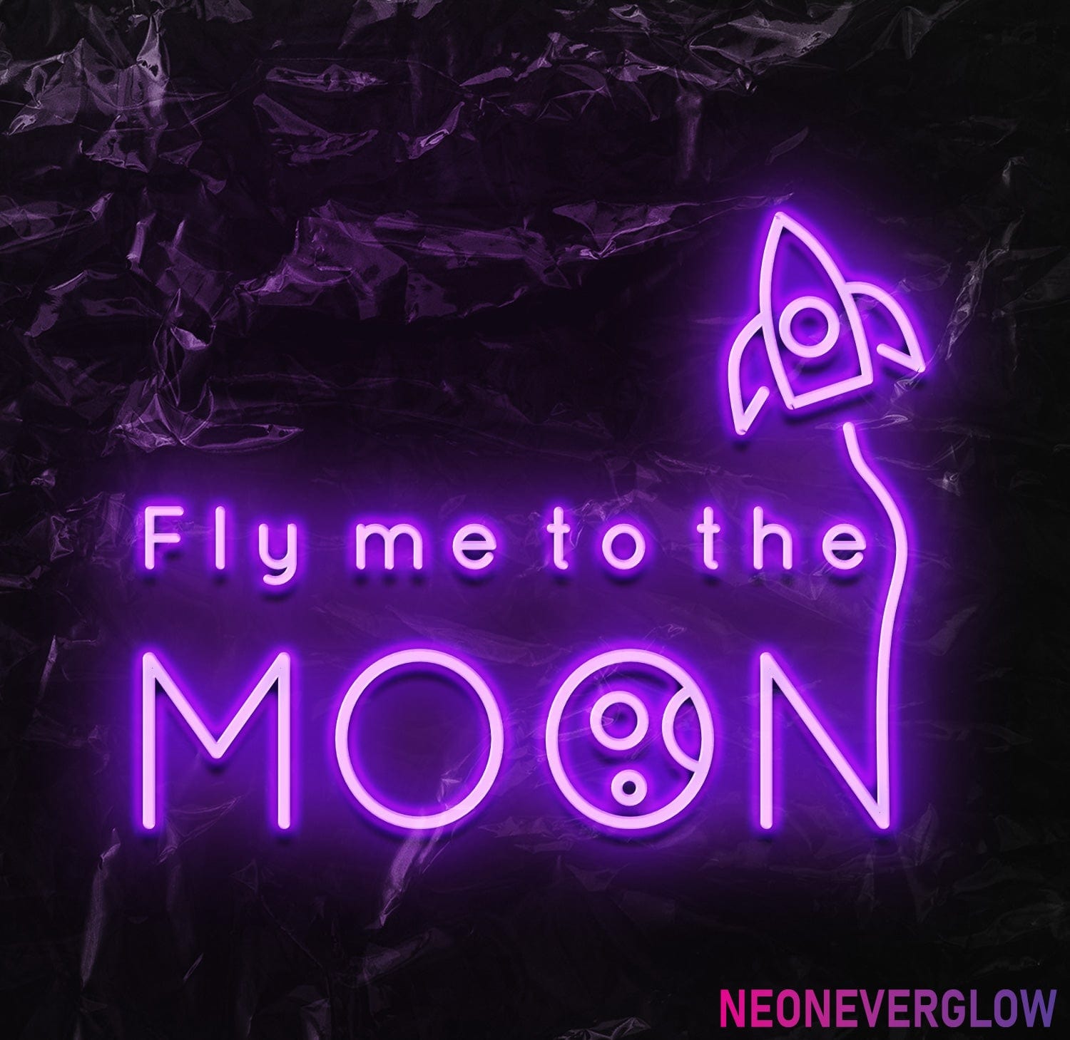 " Fly me to the moon" LED Neonschild - NEONEVERGLOW