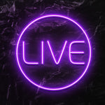 " Live " LED Neonschild - NEONEVERGLOW