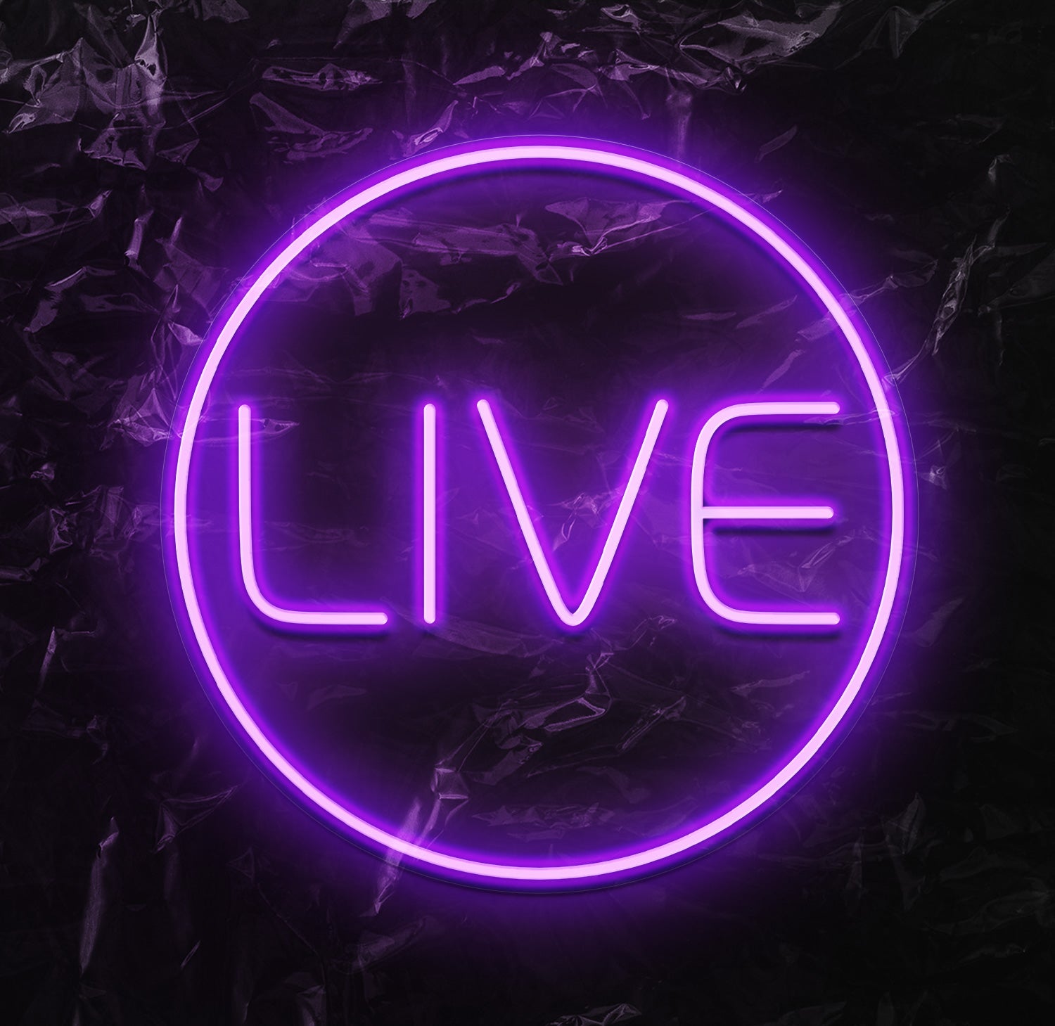 " Live " LED Neonschild - NEONEVERGLOW