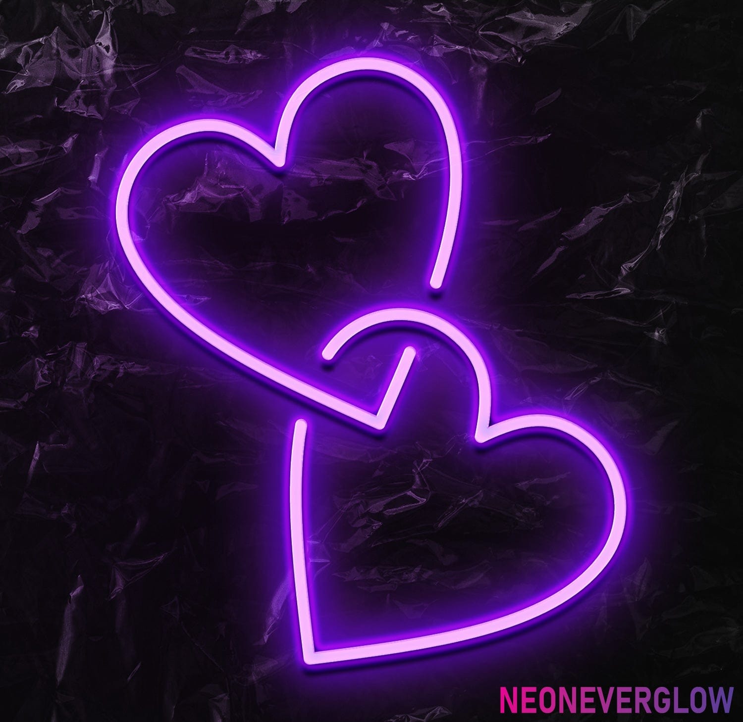" Herz Together" LED Neonschild - NEONEVERGLOW