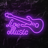 " Live Music" LED Neonschild - NEONEVERGLOW