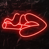 " Red Lips" LED Neonschild - NEONEVERGLOW