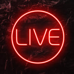 " Live " LED Neonschild - NEONEVERGLOW