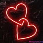 " Herz Together" LED Neonschild - NEONEVERGLOW
