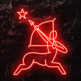 "Pfeilschütze" LED Neonschild - NEONEVERGLOW