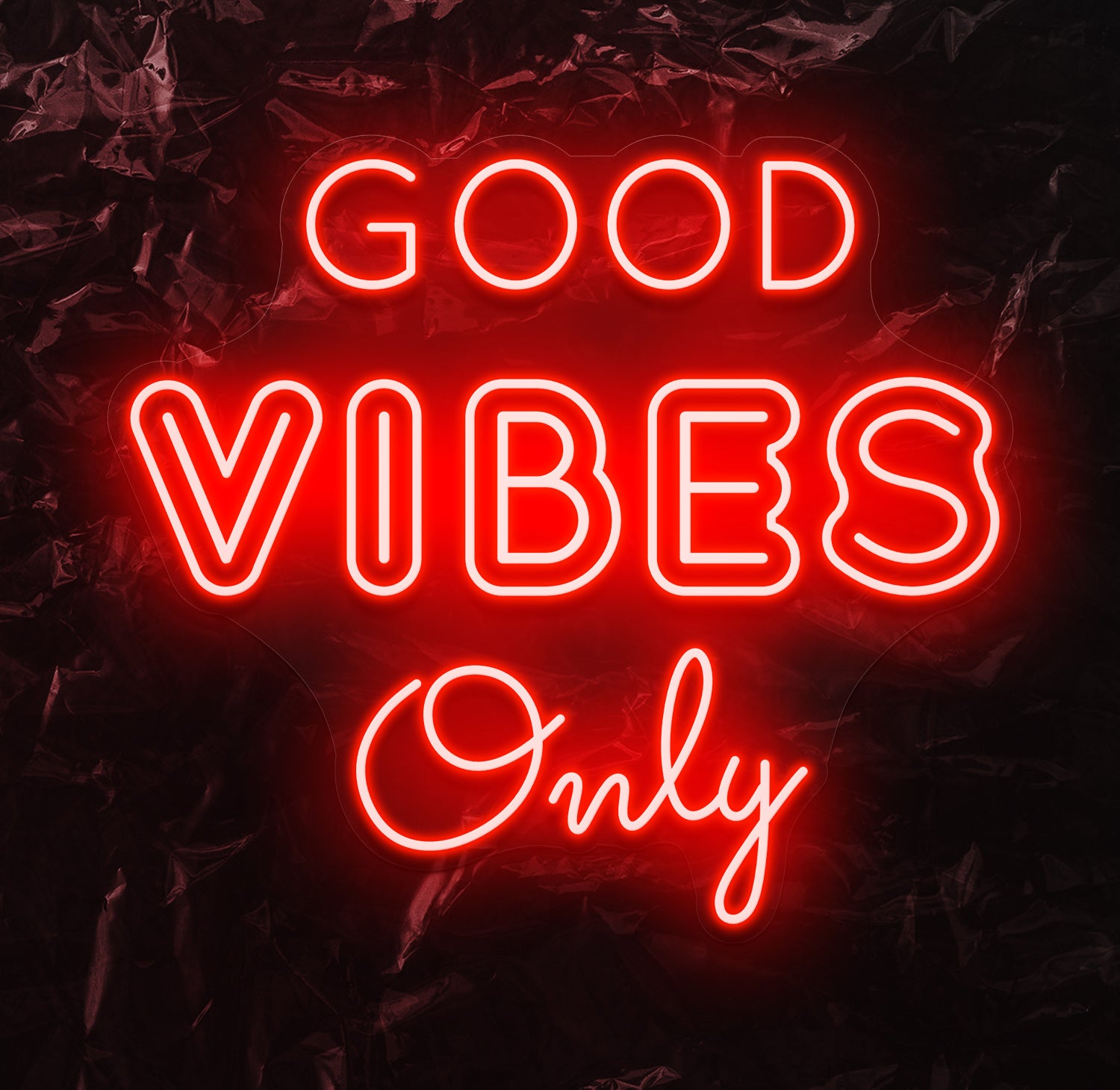 " Good Vibes Only " LED Neonschild - NEONEVERGLOW