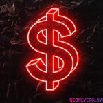" $ " LED Neonschild - NEONEVERGLOW