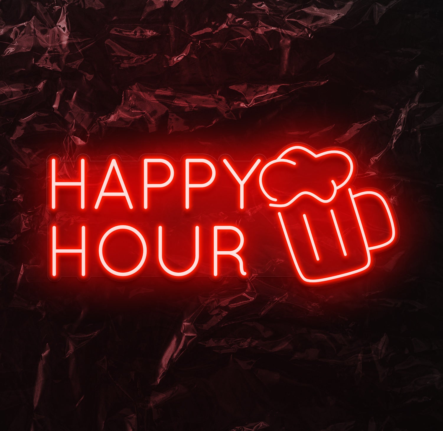 " Happy Hour" LED Neonschild - NEONEVERGLOW
