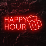 " Happy Hour" LED Neonschild - NEONEVERGLOW