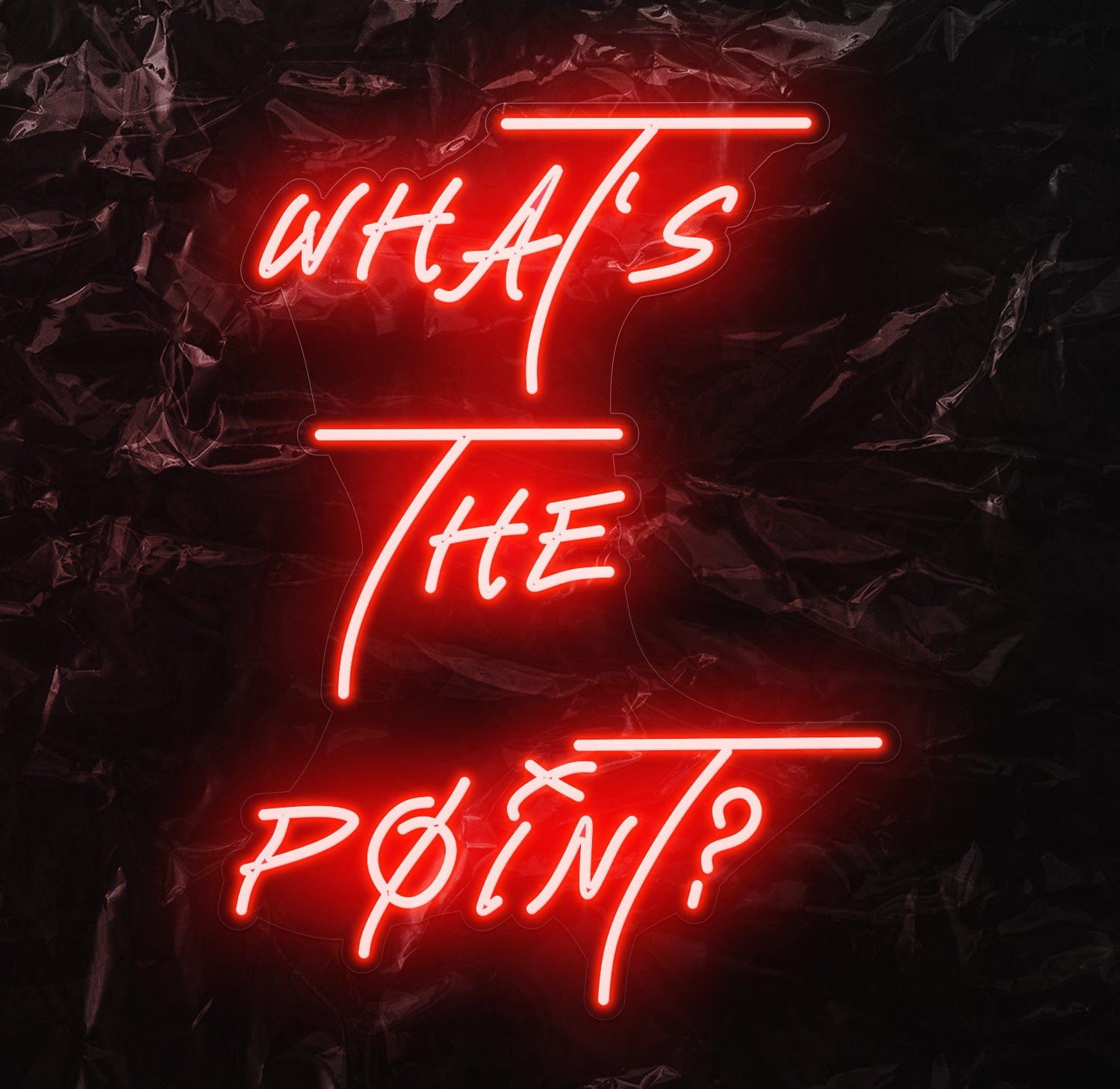 " Whats The Point ? - LED Neonschild - NEONEVERGLOW