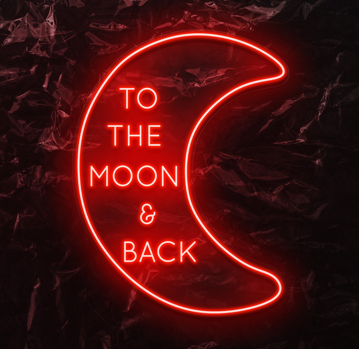 " To The Moon & Back" LED Neonschild - NEONEVERGLOW