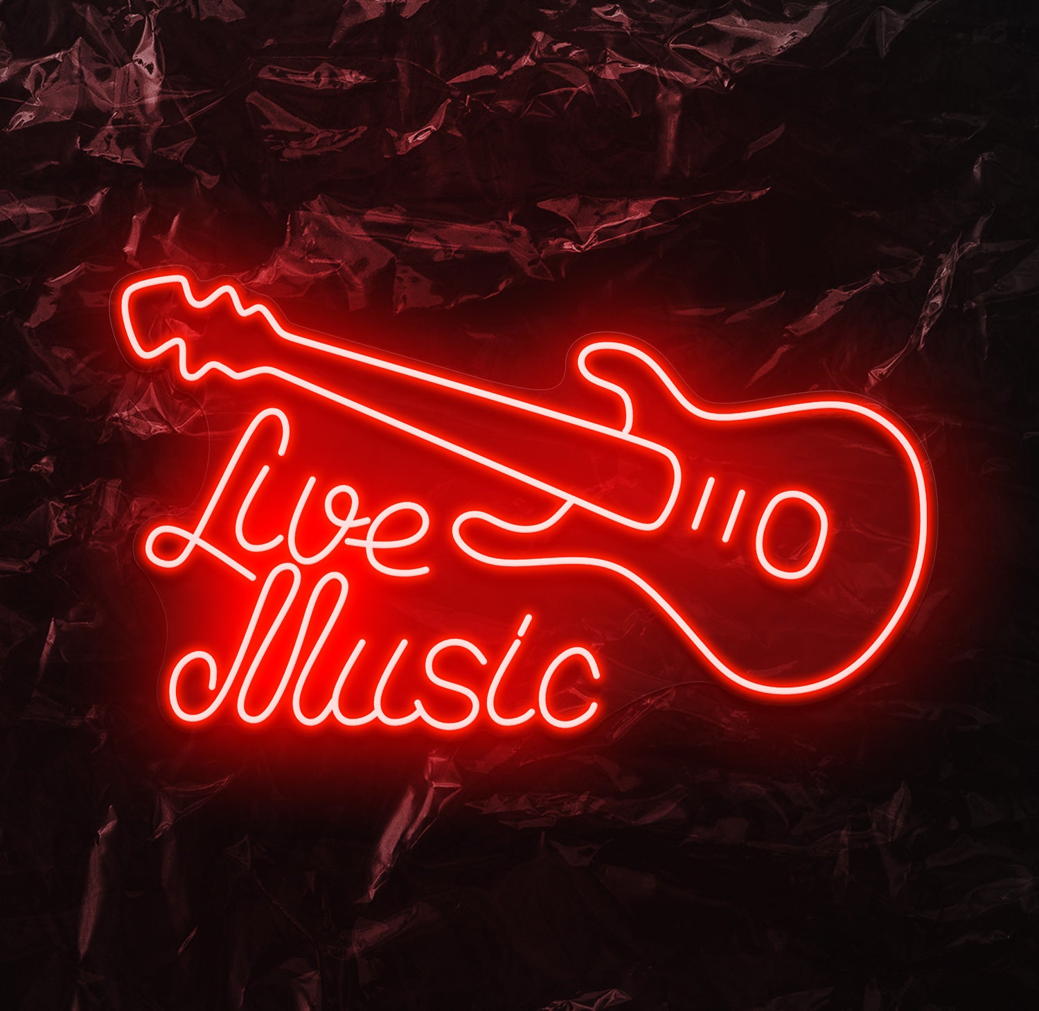 " Live Music" LED Neonschild - NEONEVERGLOW